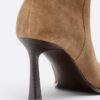Leer slouchy hoge laarzen met naaldhak