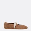 Leer sneakers met strik