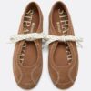 Leer sneakers met strik