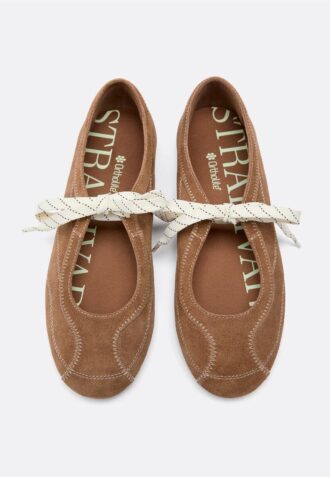 Leer sneakers met strik