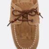Leerloafers zonder achterkant met bedeltjes