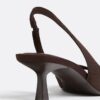 Leren sandalen met hoge hak