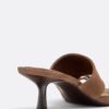 Leren sandalen met kittenhak