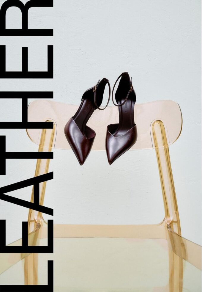 Leren schoenen met hak