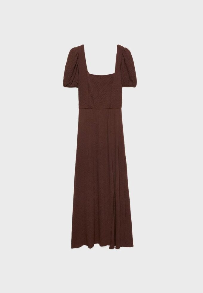 Losvallende maxi-jurk met gekruiste rug Losvallende maxi-jurk met gekruiste rug