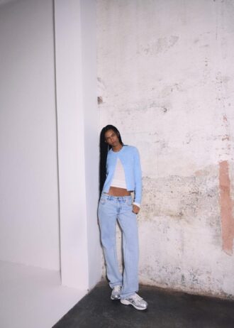 Low-rise jeans met rechte pijpen