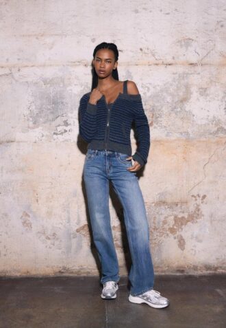 Low-rise jeans met rechte pijpen