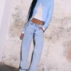 Low-rise jeans met rechte pijpen Low-rise jeans met rechte pijpen