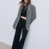 Mesh-broek met omgeslagen tailleband Mesh-broek met omgeslagen tailleband