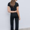 Mesh-broek met omgeslagen tailleband Mesh-broek met omgeslagen tailleband