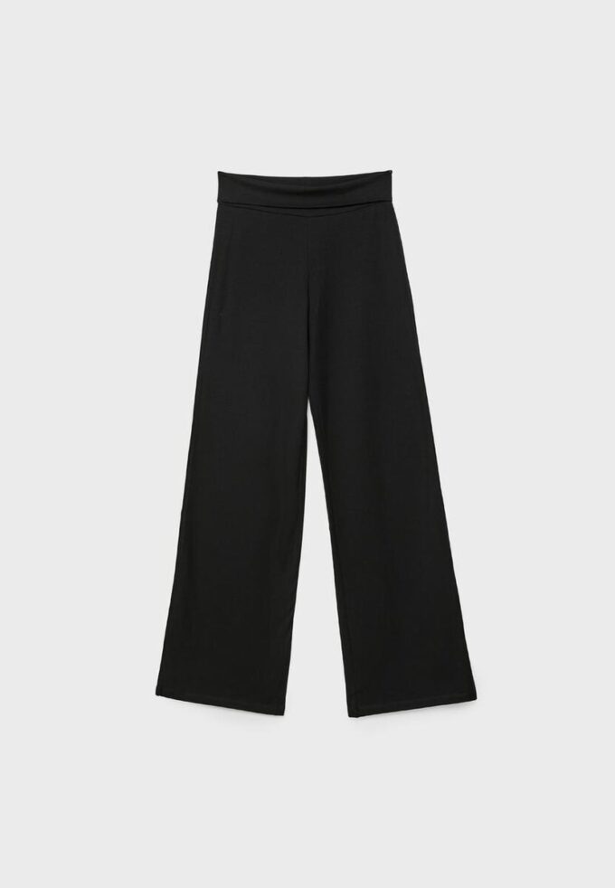 Mesh-broek met omgeslagen tailleband Mesh-broek met omgeslagen tailleband