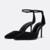 Mesh-schoenen met hoge hakken