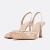 Mesh-schoenen met strass en hakken