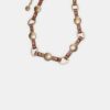 Metalen riem met leerlook
