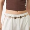 Metalen riem met ronde plaatjes