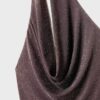 Midi-jurk met halternek en metallic draad