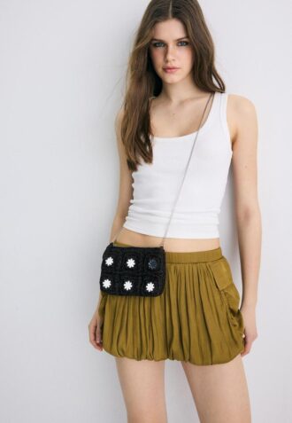Mini Mirror gehaakte crossbodytas