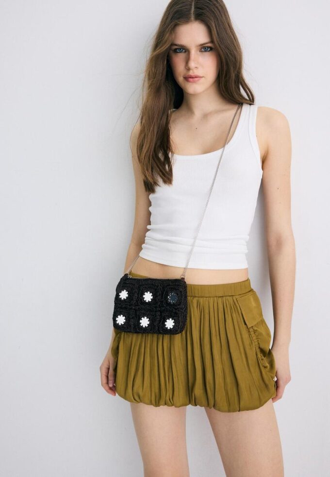 Mini Mirror gehaakte crossbodytas