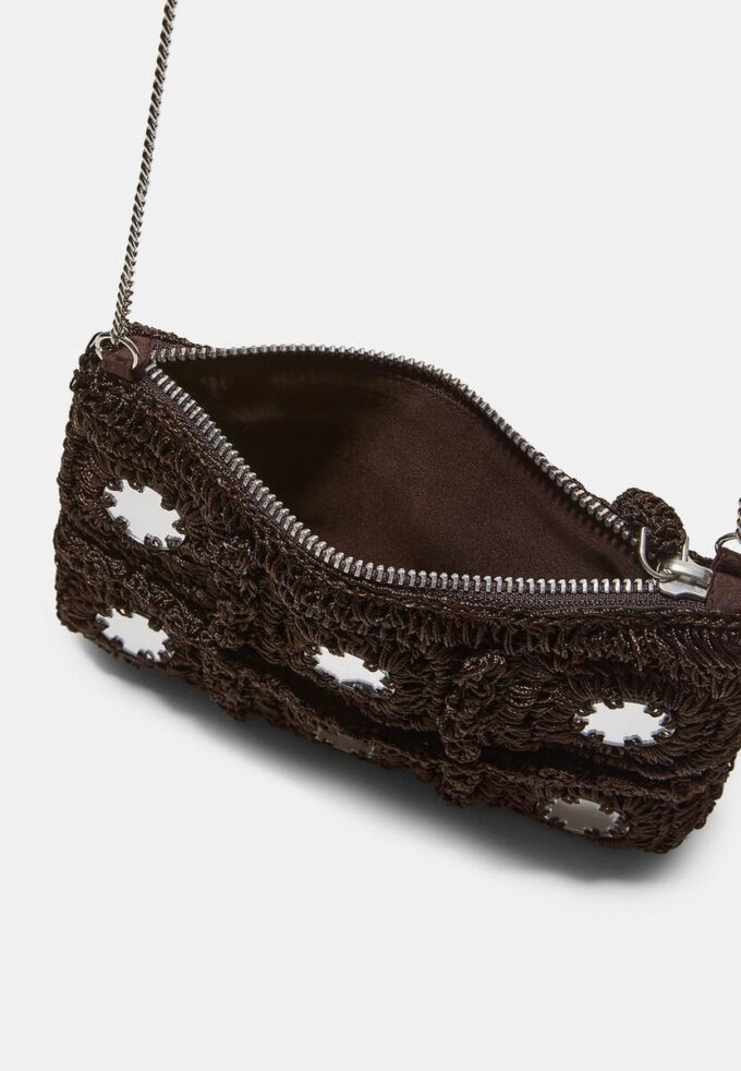 Mini Mirror gehaakte crossbodytas