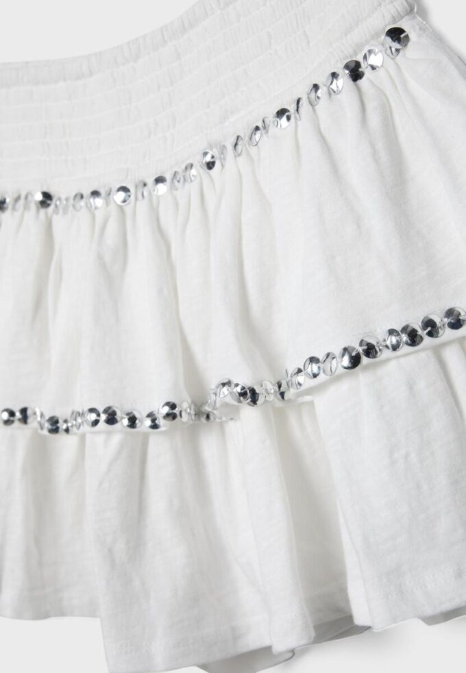 Minirok met studs en ruches Minirok met studs en ruches