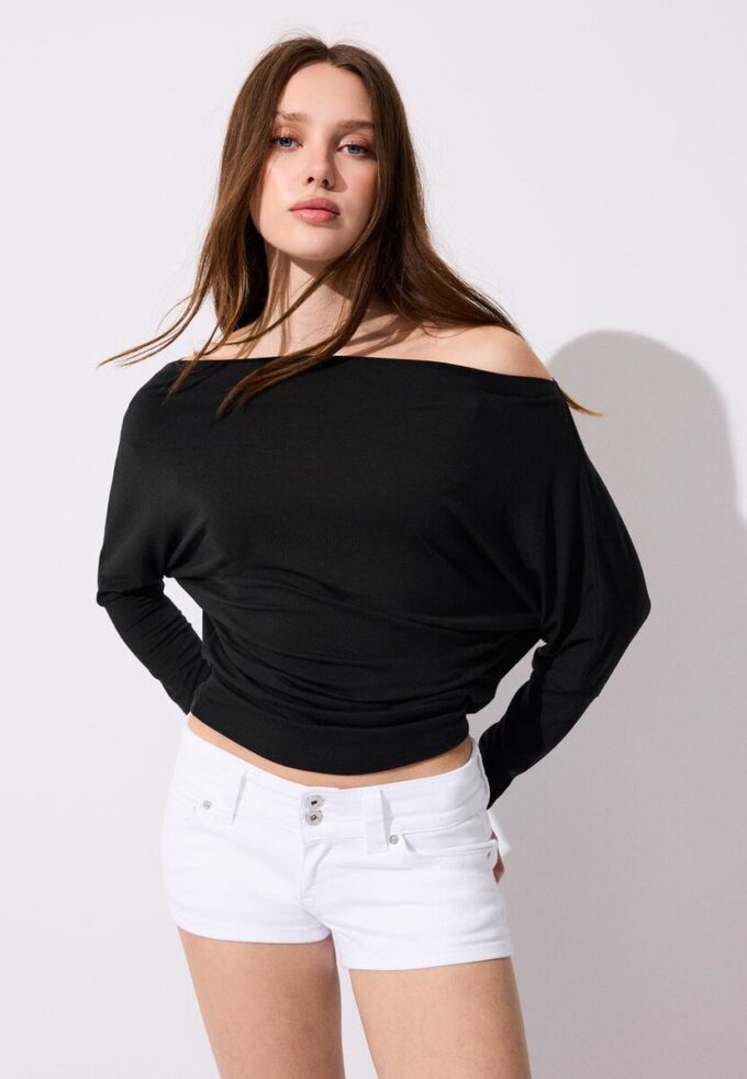 Modal asymmetrisch T-shirt Modal asymmetrisch T-shirt