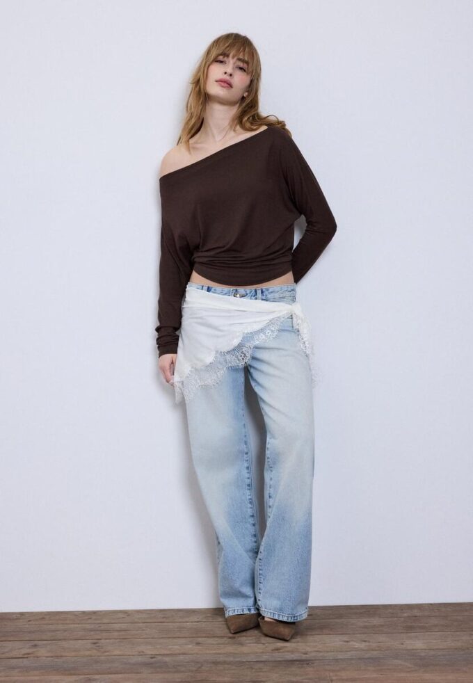 Modal asymmetrisch T-shirt Modal asymmetrisch T-shirt