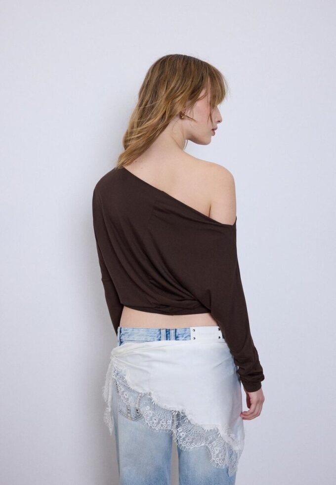 Modal asymmetrisch T-shirt Modal asymmetrisch T-shirt