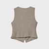 Mouwloze top met knopen Mouwloze top met knopen