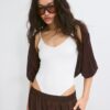 Open gebreid vest