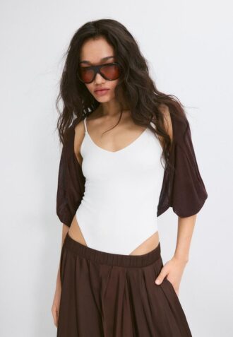 Open gebreid vest