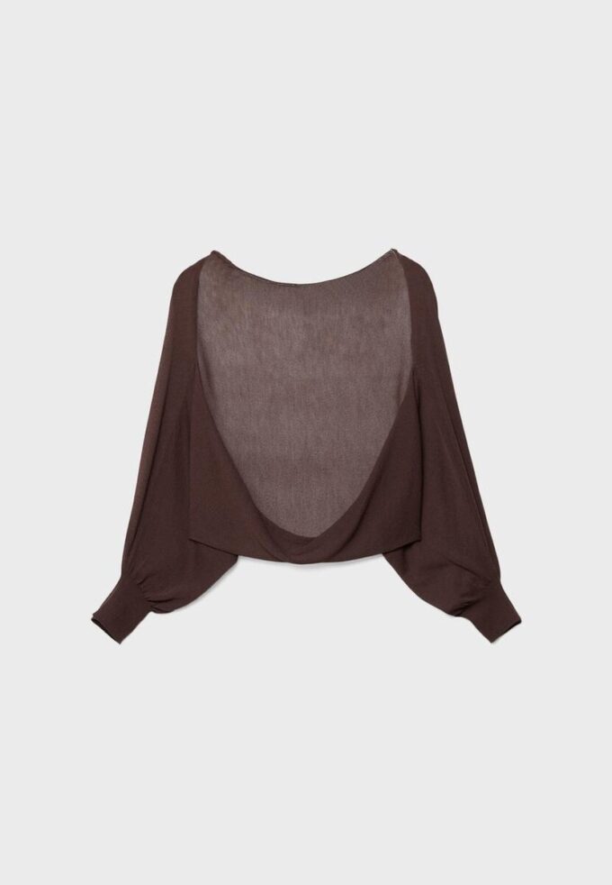 Open gebreid vest