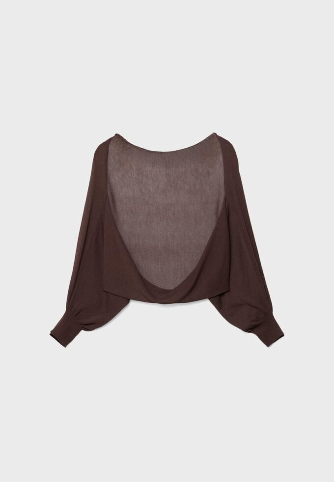 Open gebreid vest