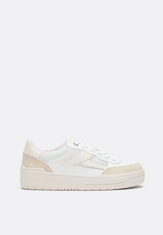 Opengewerkte platform sneakers