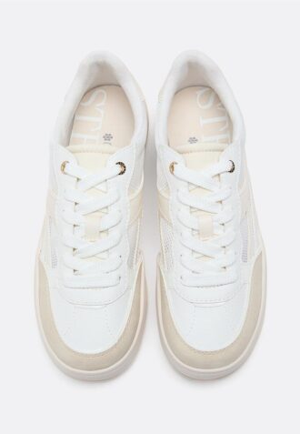 Opengewerkte platform sneakers