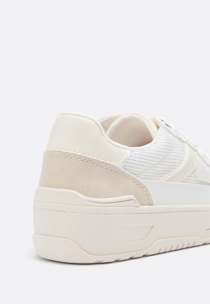 Opengewerkte platform sneakers