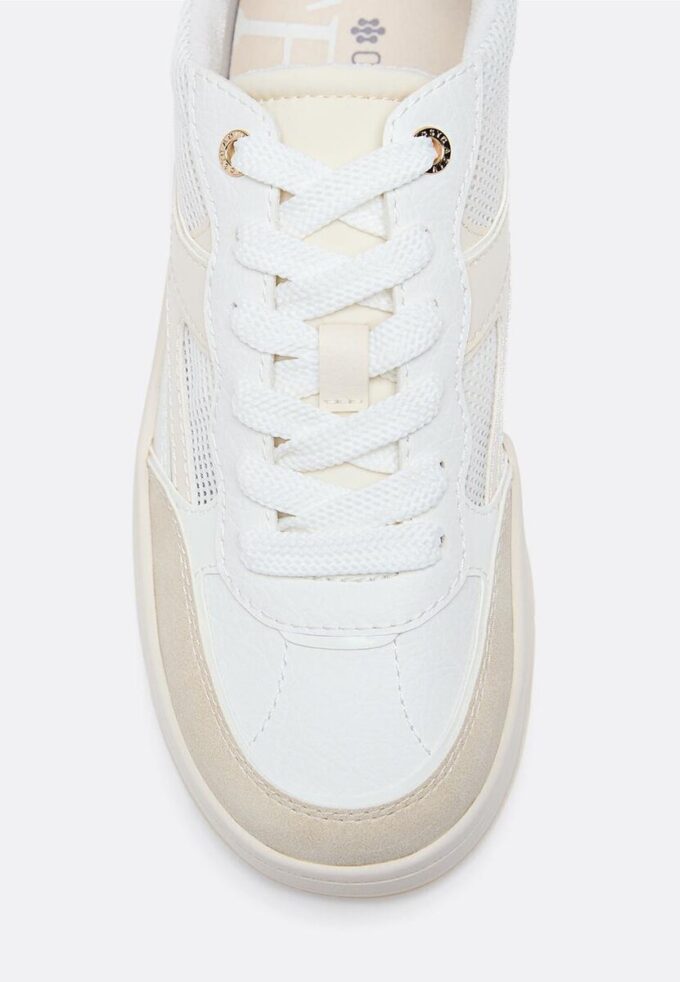 Opengewerkte platform sneakers