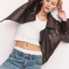Oversize 100% leer trenchcoat