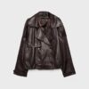 Oversize 100% leer trenchcoat
