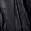 Oversize 100% leerjas met klep