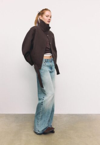 Oversize bomberjack met Soft-Touch-stof