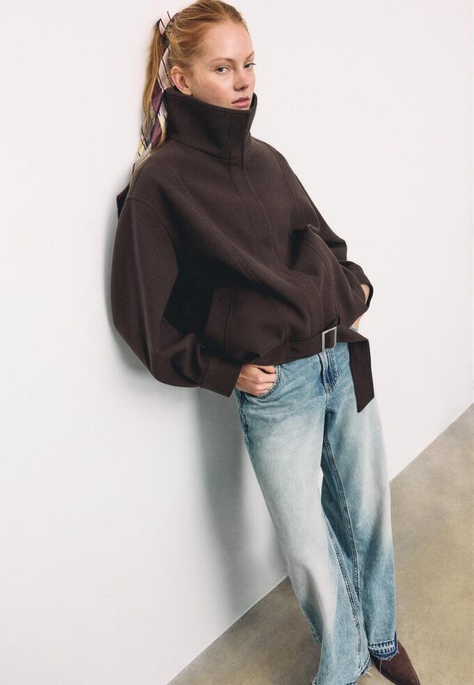 Oversize bomberjack met Soft-Touch-stof Oversize bomberjack met Soft-Touch-stof