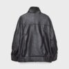 Oversize imitatieleren jasje met revers Oversize imitatieleren jasje met revers
