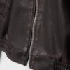 Oversize jas met gewassen leereffect