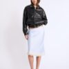 Oversize jas met leerlook