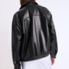 Oversize jas met leerlook
