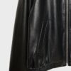 Oversize jas met leerlook
