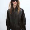 Oversize leren jas