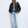 Oversize leren jas