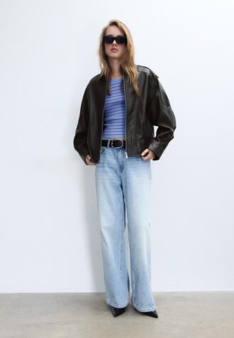Oversize leren jas
