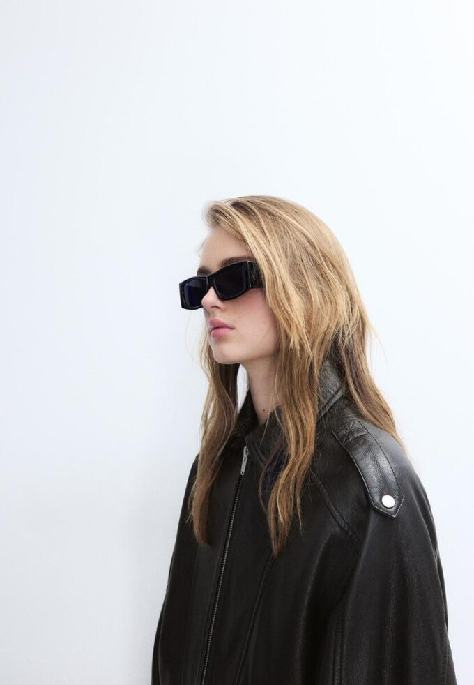 Oversize leren jas